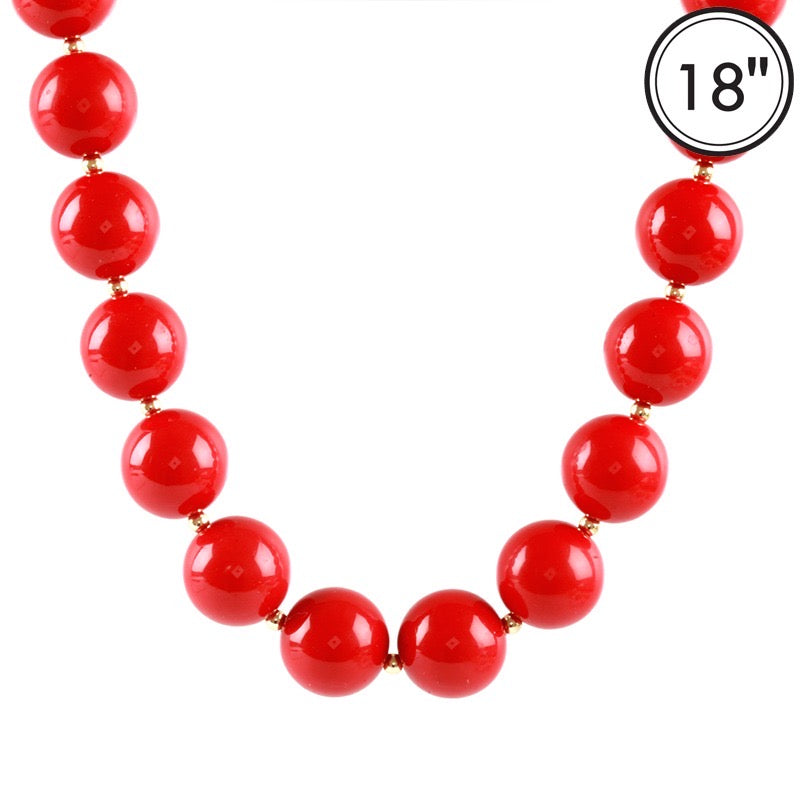 Acrylic Ball Necklace