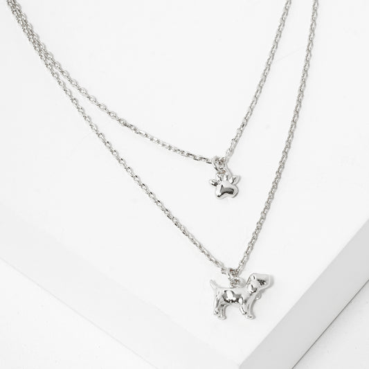 Puppy's Love / Puppy and paw Necklace