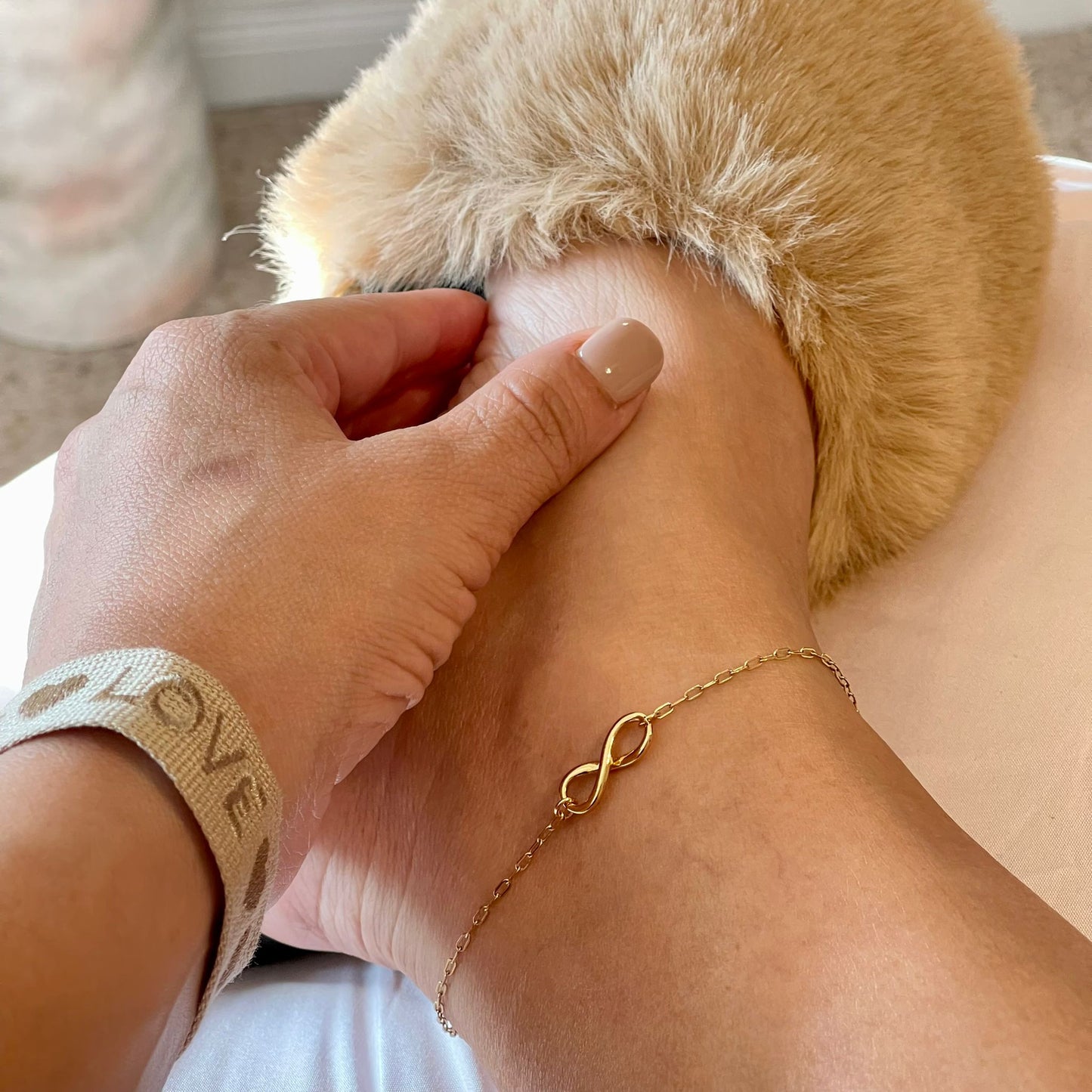 Infinity charm anklet