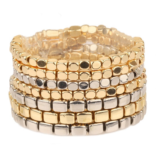 Metal Nugget Stackable Bracelet