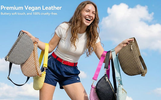 Woven Crossbody Bag for Women with Adjustable Strap