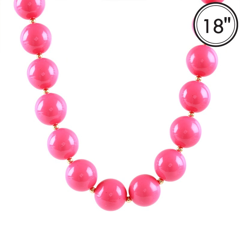 Acrylic Ball Necklace